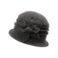 thumbnail image 1 of Wool Hats for Women Women's Winter Hats Fleece Elegants Floral Cloche Fitness Women's Hats & Caps Dark Gray, 1 of 3