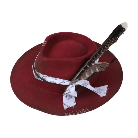 Wool Homburg Exotic Top Hat Wool Panama Hat Porkpie Hat Surprise Gift for Boyfriend Father Uncle Casual