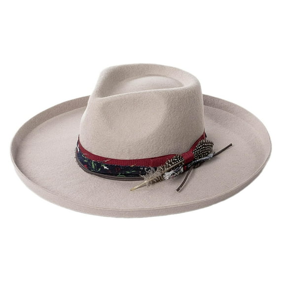 Wool Homburg Panama Hat. Exotic Maillard style. For men and women. Unisex. Photo props and headwear