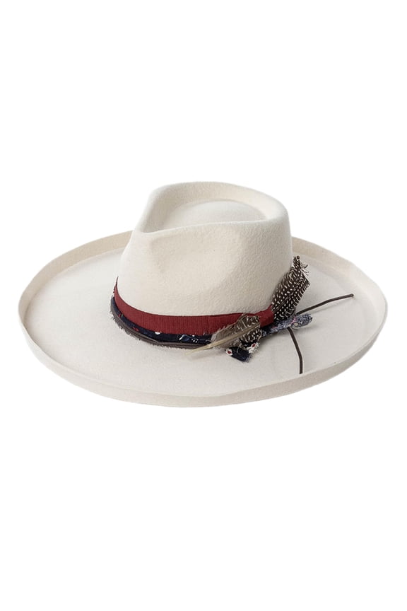 Wool Homburg Panama Hat. Exotic Maillard style. For men and women. Unisex. Photo props and headwear