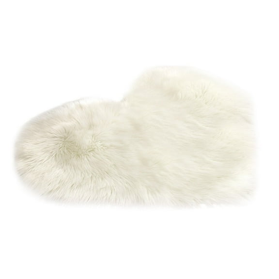 Wool Imitation Sheepskin Rugs Faux Non Slip Bedroom Carpet Mats, 2025 Clearance Under 10 Dollars, Love Imitation Wool Carpet 30*40