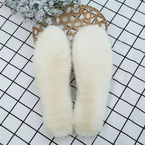 Wool Insoles Sheepskin Shoe Inserts Replacement Universal for Women Men Cozy Boots