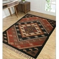 thumbnail image 1 of Wool Jute Kilim Rug, Handwoven, Decorative Kilim Dhurrie Rug, Accent Traditional Indian/WOOL JUTE RUGS Bohemian Modern Gifts Rug ( 8x10 Ft ) ( KILM- 73 ), 1 of 6