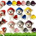 thumbnail image 1 of Wool Knit Dog Beanie with Ear Flaps and Holes, Warm Winter Hat and Pet Snood for Small Medium Dogs, Soft Knitted Puppy Ear Warmer Neck Scarf for Cold Weather, 1 of 8