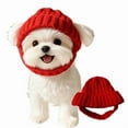 thumbnail image 1 of Wool Knit for Dog Beanie with Ear Flaps – Warm Winter Hat, Warm Winter Hood Scarf for Small Breed, Cold Weather Dogs Ear Warmer Headband Protector Costume, Small Dogs Indoor Outdoor Use, 1 of 5