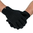 thumbnail image 1 of Wool Knit Gloves - Made in the USA - Super Soft Merino Wool - X-Large - Black, 1 of 7