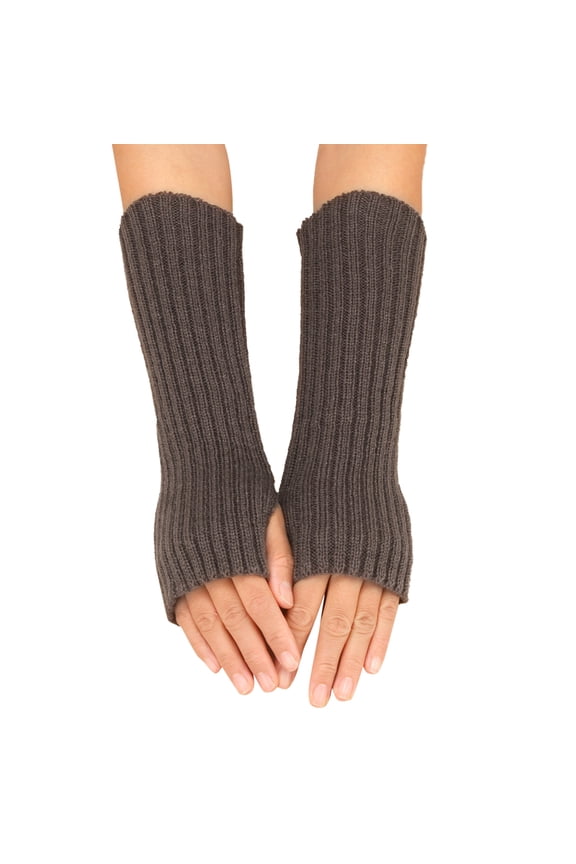 Wool Knit Half Finger Gloves for Women | Autumn and Winter Solid Color Multicolor Long Striped Design | Stylish and Cozy Hand Warmers for Cold Weather