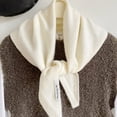 thumbnail image 1 of Wool Knitted Triangular Scarf Warm Warm Shawl New Triangle Knit Scarves Winter, 1 of 13
