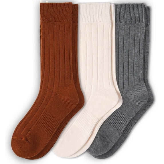 FREEYOKA Cozy Thermal Socks for Women Merino Wool Crew Boots Socks Perfect Christmas Stocking Stuffers Gifts for Mom, 3-Pair