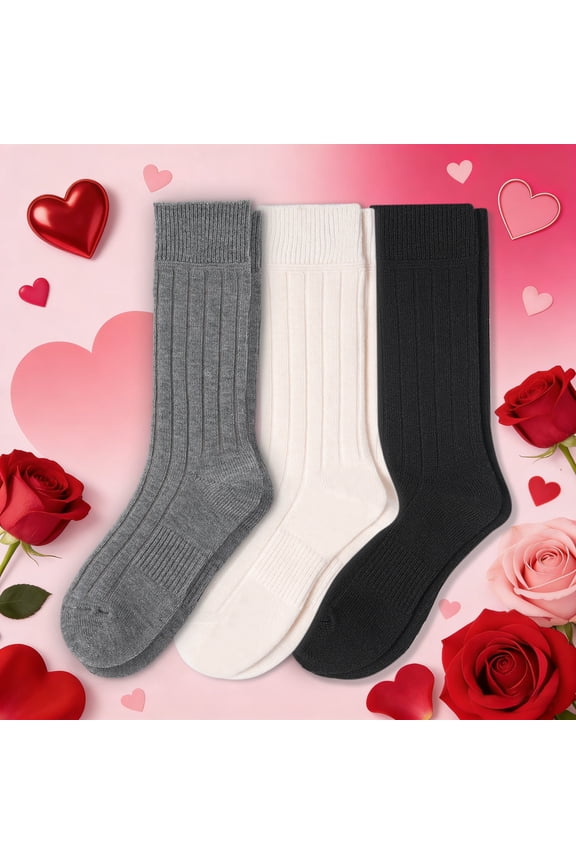 Cozy Thermal Socks for Women Merino Wool Crew Boots Socks Perfect Christmas Stocking Stuffers Gifts for Mom， 3-Pair