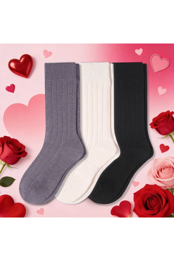 FREEYOKA Cozy Thermal Socks for Women Merino Wool Crew Boots Socks Perfect Christmas Stocking Stuffers Gifts for Mom， 3-Pair
