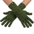 thumbnail image 1 of Wool Mesh Knit Gloves - Made in the USA - Super Soft Merino Wool - Small - Moss Green, 1 of 7