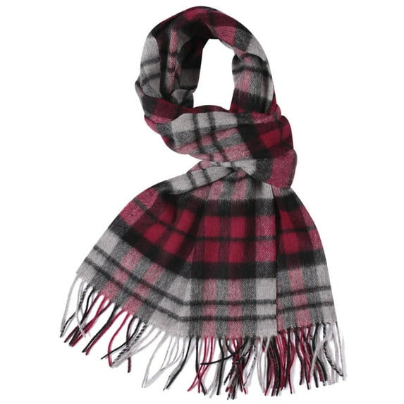 Wool Plaid Scarf for Women & Men – Lightweight & Warm, Soft Breathable Checkered Scarf, Classic Tartan Wrap for Winter (Multi-Color)