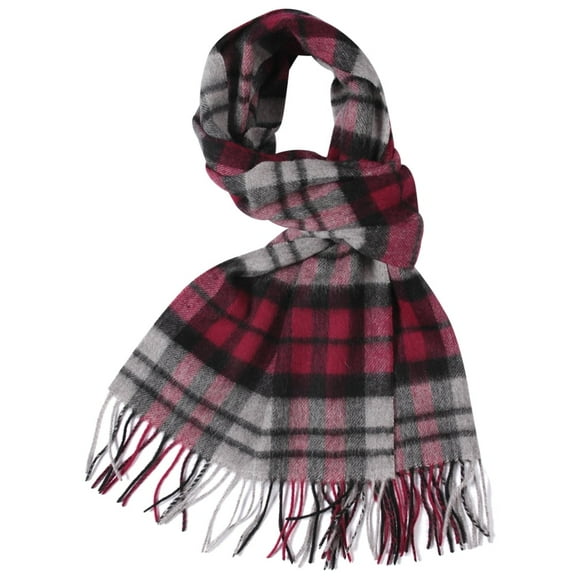 Wool Plaid Scarf for Women & Men – Lightweight & Warm, Soft Breathable Checkered Scarf, Classic Tartan Wrap for Winter (Multi-Color)