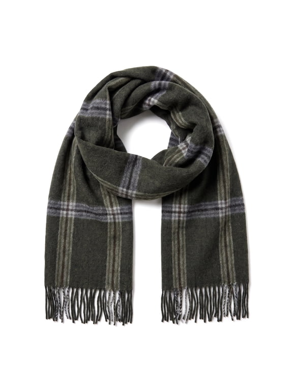 100% Wool Plaid Scarf for Women & Men – Lightweight & Warm, Soft Breathable Checkered Scarf, Classic Tartan Wrap for Winter (Multi-Color)