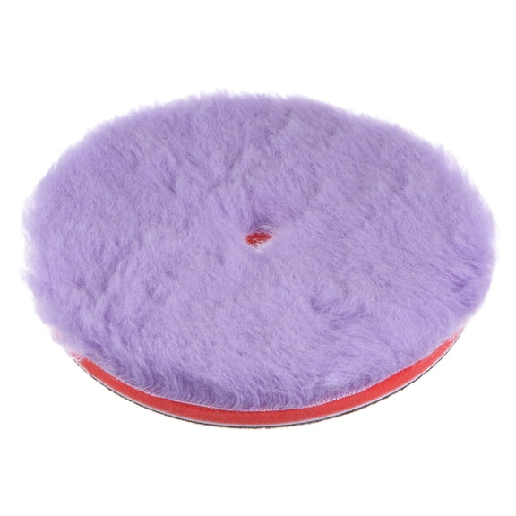 Wool Polishing Pads 6.5 inch Purple Wool Buffing Wheel with Hook and Loop