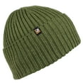 thumbnail image 1 of Wool Rib Knit Beanie Hat for Men or Women - Made in The USA - Super Soft Merino Wool - Moss Green, 1 of 7