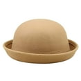 thumbnail image 1 of Wool Round Top Hat Vintage Style Performance Costume Hat Classic Fashion Accessory for Men Women Winter Wear, 1 of 7