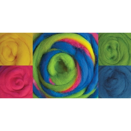 Wool Roving 12" 1.25oz-Beach Ball, Pk 1, Wistyria Editions