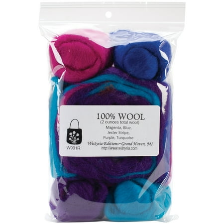 Wool Roving 12" 1.25oz-Jester, Pk 1, Wistyria Editions