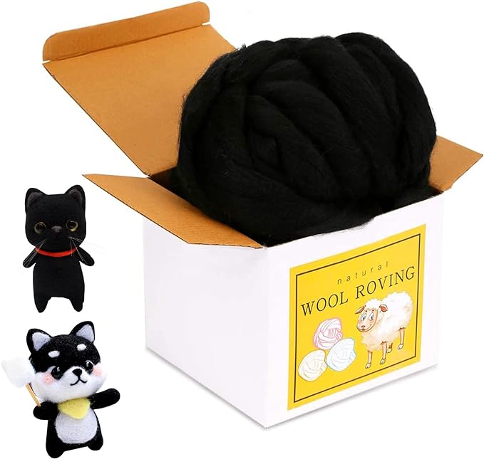 Wool Roving Bulk 8.82oz Super Wool Chunky Yarn, Wool Roving Top for