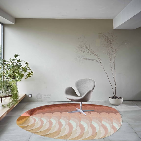 Wool Rug 5X7, Handmade Carpet, Beige Color, Wool Rug, Living, Bed, Room, Tufted Rugs