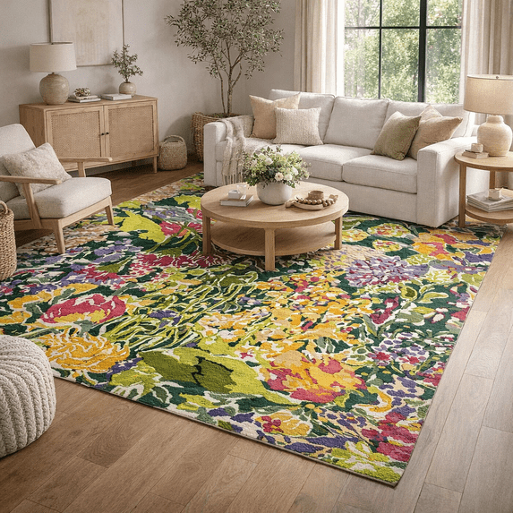 Wool Rug 6x9, Tufted Carpet, Area Rug, Living room, Bedroom, Handmade Rugs