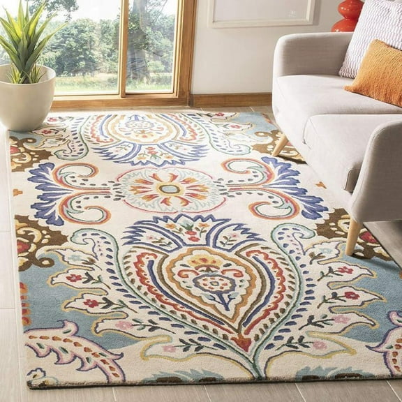 Wool Rug Tufted Hand Carpet Area Living Modern Bedroom room Room Handmade