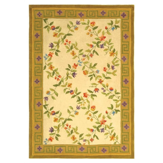 Safavieh Handmade Berkeley Cordella Botanical Wool Rug Multi 2'6" x 10' Runner N/A Handmade 10' Runner Runner, Indoor Living Room Rectangle