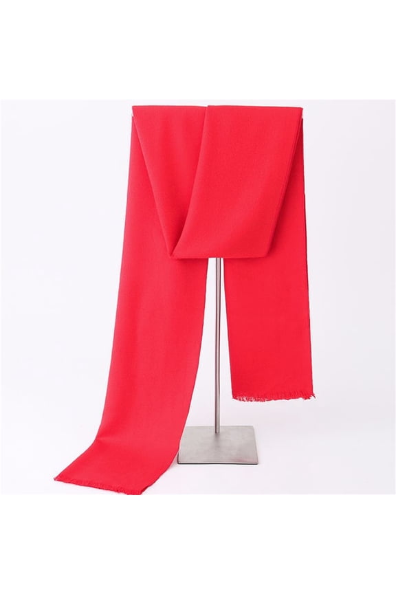 Wool Scarf Cold Weather Scarfs Long Neck Wraps Neck Scarves Ultra-Soft Scarfs Winter Scarf Elegant Scarf Long Scarf Shawls Winter Warm Scarfs Scarf for Women Men Red