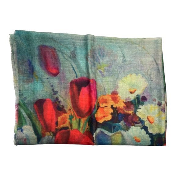 Wool Scarf For Women With Digital Print Modern And Stylish Comfortable Soft