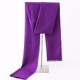 thumbnail image 1 of Wool Scarf Ultra-Soft Scarfs Winter Warm Scarfs Cold Weather Scarfs Long Neck Wraps Long Scarf Shawls Scarf for Women Men Winter Scarf Neck Scarves Gift for Men & Women Dark Purple, 1 of 3