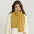 thumbnail image 1 of Wool Scarf Winter Warm Scarfs Scarfs for Women Winter Scarf Long Scarf Shawls Knitted Neckwear Long Neck Wraps Blanket Scarves Chunky Scarf Knit Scarf Cold Weather Scarfs Yellow, 1 of 5
