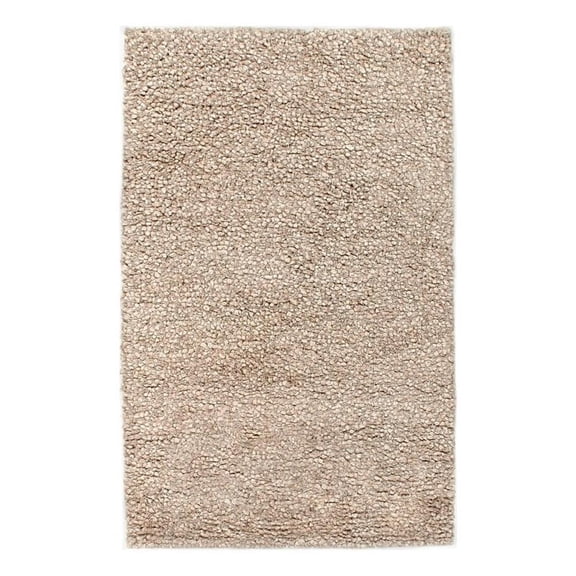 Wool Shaggy Hand-Knotted New Zealand Wool Beige 10'x14' Area Rug