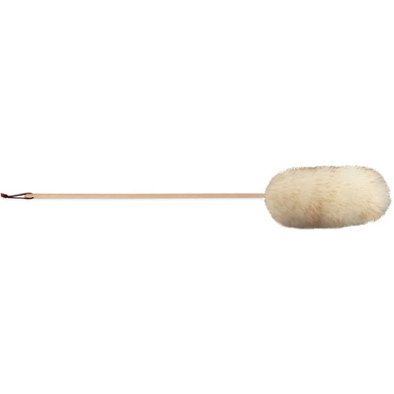 Wool Shop Lamb's Wool Duster with Haning Handle All-Natural Dust Magnet USA Made 36"