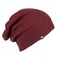 thumbnail image 1 of Wool Slouchy Beanie Hat for Men or Women - Super Soft Merino Wool - Made in The USA - Burgundy, 1 of 7