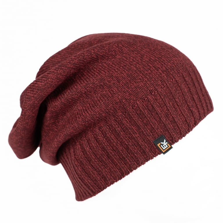 Wool Slouchy Beanie Hat for Men or Women Super Soft Merino Wool