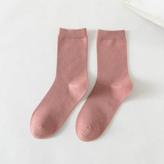 Wool Socks New Womens Crew Socks Casual Socks Athletic Socks Pink Free Size