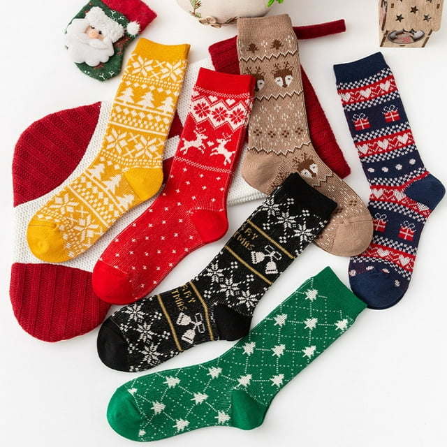 Wool Socks for Women - Christmas Socks Winter Warm Wool Socks Womens ...