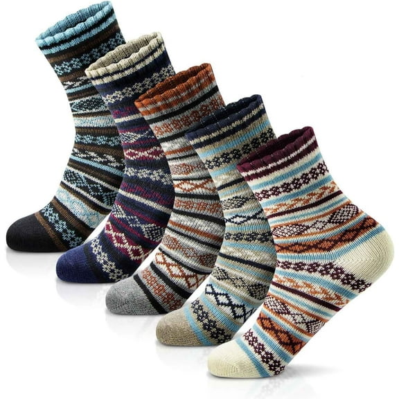 Wool Socks for Women - Stocking Stuffers Gifts for Women - Thick Wool Soft Warm Cozy Crew Womens Socks Boot Sock