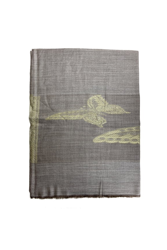 Wool Stole With Butterflies Embroidered For Women. Soft Fun Casual Perfect For Social Events
