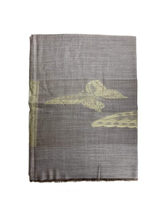 Wool Stole With Butterflies Embroidered For Women. Soft Fun Casual Perfect For Social Events