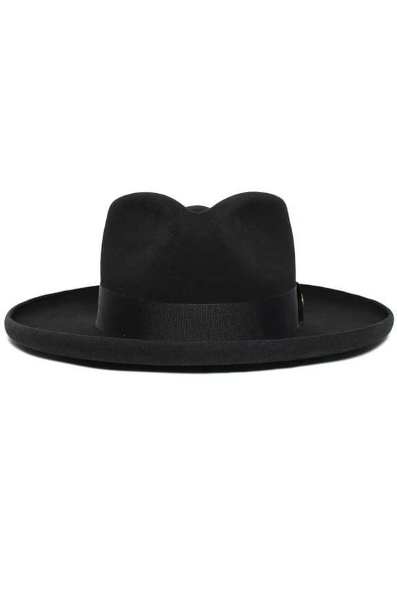 Wool Top Hat Old-fashioned Fedoras Hat Gift for Boyfriend Hat Wide Brimmed for Travel for Outdoor Gatherings