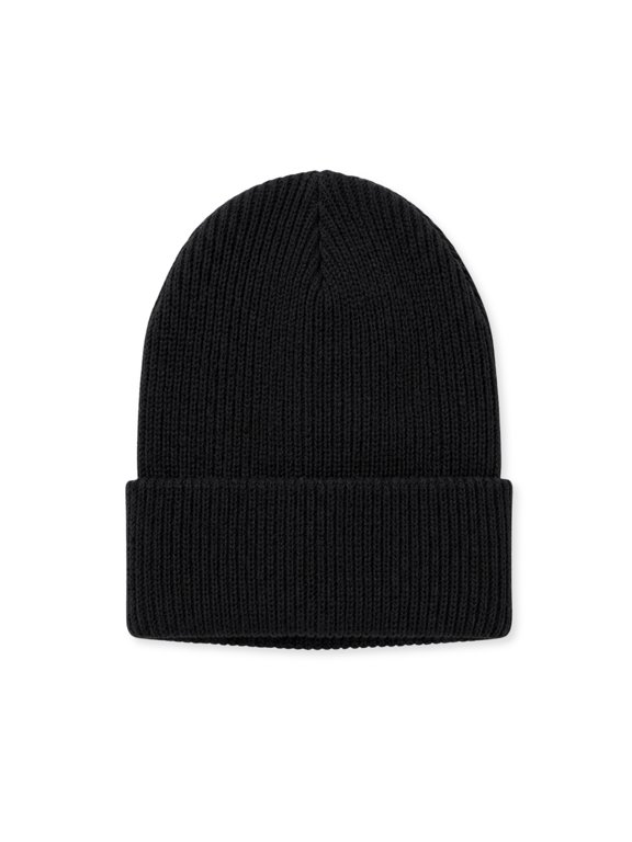 Wool Watch Cap Beanie Hat for Men and Women, Knit Skull Cap, Black / 3 Pack - Made in USA.
