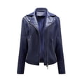 thumbnail image 1 of Wool Winter Vest for Women Satin Jacket Women's Casual Jacket Solid Leather Pocket Baseball Motorcycle Loose Zipper Soft Jacket Coat Petite Snow Jacket Women, 1 of 4