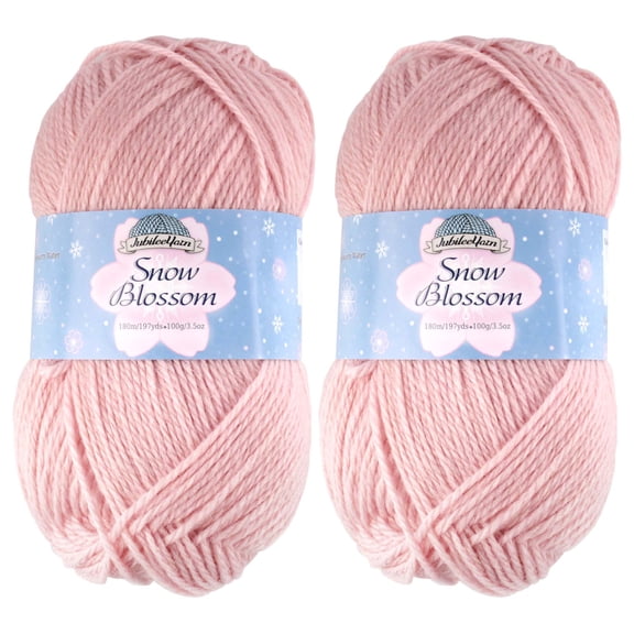 JubileeYarn Snow Blossom Yarn - DK Superwash Wool - Sakura - 2 Skeins