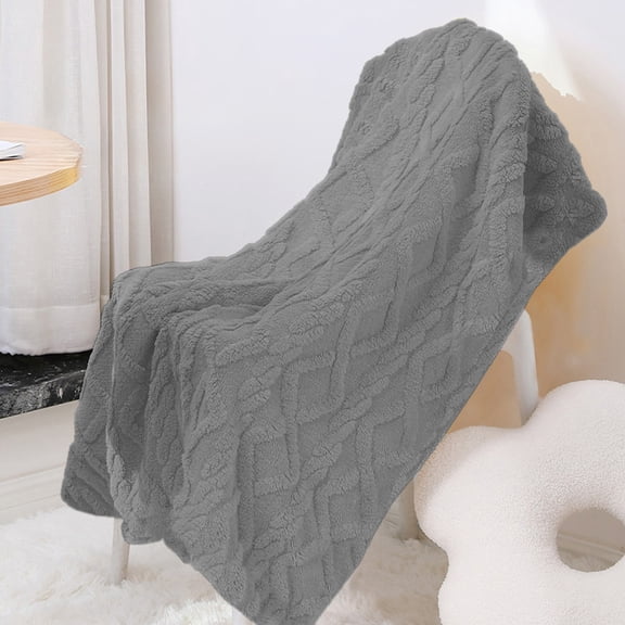 Wool blend shawl blanket, soft polyester throw, 100x70cm sofa cover, office nap cozy blanket, lightweight 210g, multiple colors
