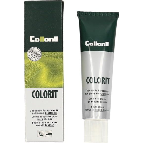 Wool white (010) Collonil Colorit is a scuff cream for minor color touch-ups on smooth leather