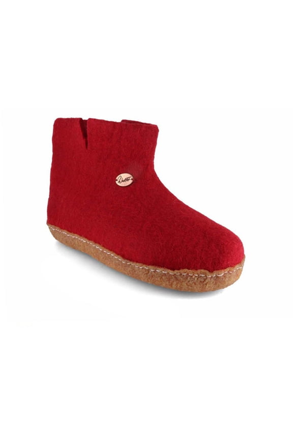 Boots with natural rubber sole Yeti, dark red