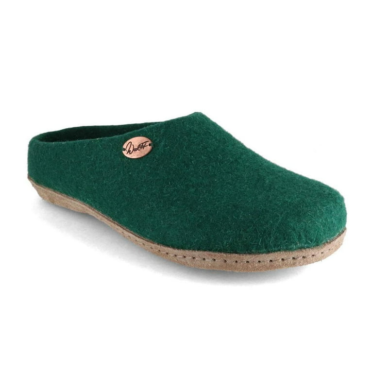 WoolFit handmade Felt Slippers Classic dark green Walmart